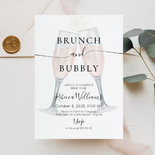 Invitation Petit-déjeuner champagnisé et douche de mariée pét