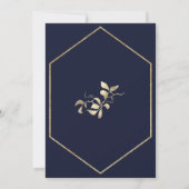 Invitation Petit déjeuner champêtre pétillant bleu foncé et o (Dos)