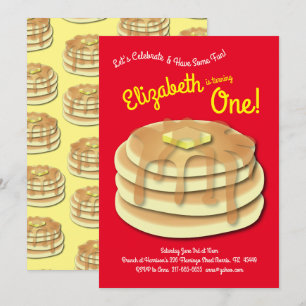 Invitation Petit-déjeuner chouette Brunch Enfants 1er Anniver