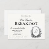 Invitation petit-déjeuner Couronne florale BNW (Devant / Derrière)