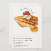 Invitation Petit déjeuner d'anniversaire, brunch d'anniversai (Devant / Derrière)