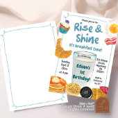 Invitation Petit déjeuner d'anniversaire des enfants Montez e
