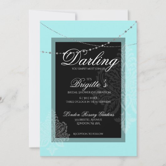 Invitation Petit déjeuner de douche nuptiale avec la mariée (Devant)