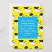 Invitation Petit-Déjeuner de fête de graduation en céréales (Dos)