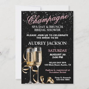 Invitation Petit-déjeuner de jour de spa et de Champagne pour