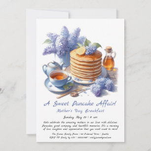 Invitation Petit-déjeuner de la fête des Mères – Crêpes & lil
