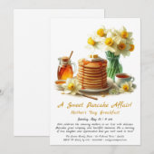 Invitation Petit-déjeuner de la Fête des Mères - Pancakes & D (Devant / Derrière)