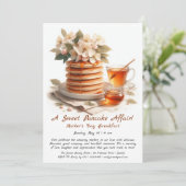 Invitation Petit-déjeuner de la Fête des Mères, Pancakes, fle (Debout devant)