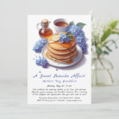 Invitation Petit-déjeuner de la fête des mères - Pancakes & l (Debout devant)