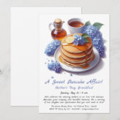 Invitation Petit-déjeuner de la fête des mères - Pancakes & l (Devant / Derrière)