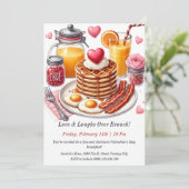 Invitation Petit-déjeuner de la Saint-Valentin sur mesure (Debout devant)