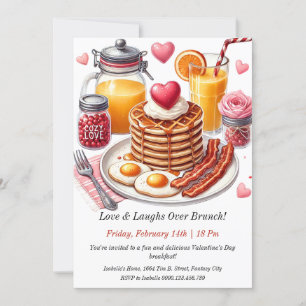 Invitation Petit-déjeuner de la Saint-Valentin sur mesure