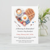 Invitation Petit-déjeuner de la Saint-Valentin sur mesure (Debout devant)