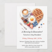 Invitation Petit-déjeuner de la Saint-Valentin sur mesure (Devant / Derrière)