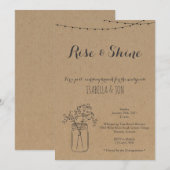 Invitation Petit déjeuner de lendemain de mariage sur fond Kr (Devant / Derrière)