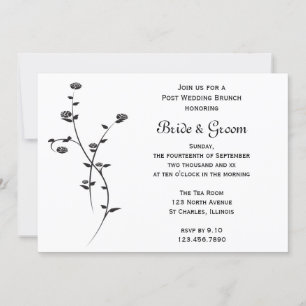 Invitation Petit déjeuner de mariage après la cérémonie avec 