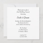 Invitation Petit déjeuner de mariage après la cérémonie sous  (Dos)