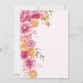 Invitation Petit déjeuner de mariage aux agrumes Floraisons l (Dos)