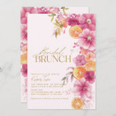 Invitation Petit déjeuner de mariage aux agrumes Floraisons l (Devant / Derrière)