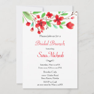 Invitation Petit déjeuner de mariage aux fleurs de cerisier r