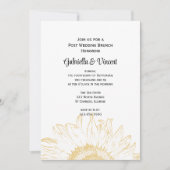 Invitation Petit déjeuner de mariage avec tournesol graphique (Devant)