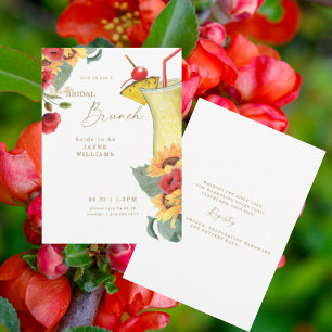 Invitation Petit déjeuner de mariage coloré toscan