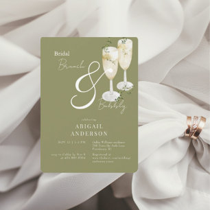 Invitation Petit déjeuner de mariage et douche pétillante en