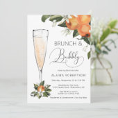 Invitation Petit-déjeuner de mariage et Mimosa Fleur d'Orange (Debout devant)