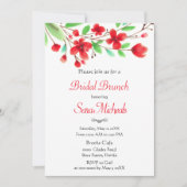 Invitation Petit déjeuner de mariage Fleurs de cerisier Rouge (Devant)