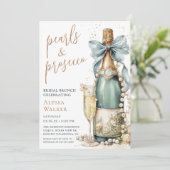 Invitation Petit-déjeuner de mariage Perles & Prosecco (Debout devant)