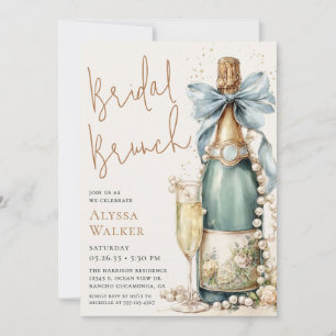 Invitation Petit-déjeuner de mariage Perles & Prosecco