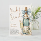 Invitation Petit-déjeuner de mariage Perles & Prosecco (Debout devant)