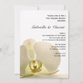 Invitation Petit déjeuner de mariage sur fond blanc avec fleu (Devant)