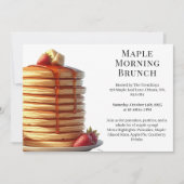 Invitation Petit-déjeuner de matinée | Crêpes & Sirop d'Érabl (Devant)