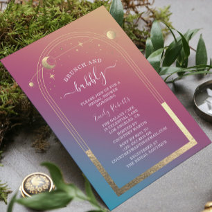 Invitation Petit déjeuner-déjeuner de la mariée céleste bijou