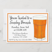 Invitation Petit déjeuner dominical Brunch OJ Jus d'orange (Devant)