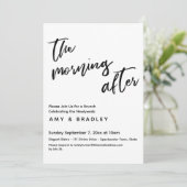Invitation Petit déjeuner du lendemain de mariage écriture ma (Debout devant)