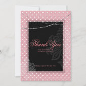 Invitation Petit-déjeuner et brunch pois rose et blanc (Devant)