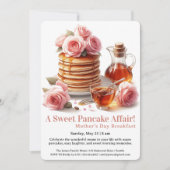 Invitation Petit Déjeuner Fête des Mères – Pancake (Devant)