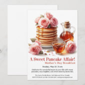 Invitation Petit Déjeuner Fête des Mères – Pancake (Devant / Derrière)