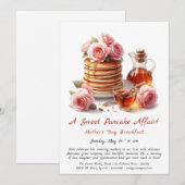 Invitation Petit Déjeuner Fête des Mères – Pancake (Devant / Derrière)
