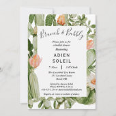 Invitation Petit-déjeuner floral cactus et bridal shower péti (Devant)