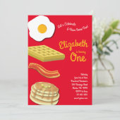 Invitation Petit-déjeuner gourmand Brunch Enfants 1er anniver (Debout devant)