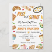 Invitation Petit-déjeuner Heure Montée et Brillante Brunch An (Devant)