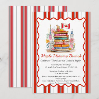Invitation Petit déjeuner Maple Morning | Crêpe Maison de Pou