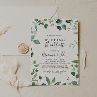 Petit-déjeuner Mariage de style vert Script