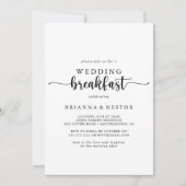 Invitation Petit-déjeuner Mariage minimaliste (Devant)