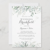 Invitation Petit déjeuner minimaliste Eucalyptus Mariage (Devant)