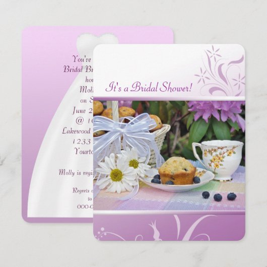 Invitation Petit déjeuner nuptial Brunch (Devant / Derrière)