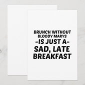 INVITATION PETIT DÉJEUNER PASSÉ TRÈS TARD SANS MARYS SANGLÉ (Devant / Derrière)